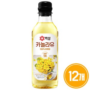 백설 카놀라유, 500ml, 12개