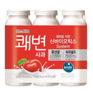 요구르트 파스퇴르 쾌변요구르트 사과맛150ml X 9입 아이스무료, 150ml, 9개