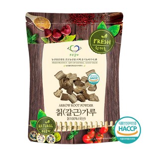 푸른들판 국내산 칡 가루 분말 100% 갈근 차 HACCP 인증, 1개, 500g