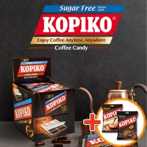 마요라 코피코 무설탕 커피 사탕 KOPIKO 슈가프리 블리스터팩 32g x 24개(1박스) 무설탕 캔디+코피코 카푸치노맛 120g 추가증정 (빈센조 송중기 사탕), 1개