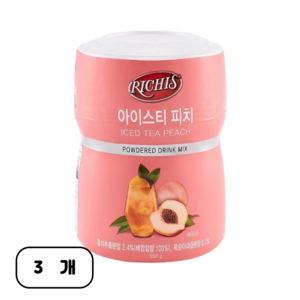 (주)동서 리치스 아이스티 피치, 550g, 1개입, 3개