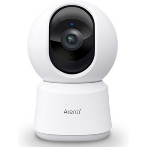 ARENTI 5ghz WiFi 보안 카메라 실내 전화 앱이 포함된 4MP 플러그인 애완견 카메라 베이비 홈 캠 2.4G/5G 듀얼 밴드 AI 동작 감지 자동 추적 양방향, 베이지