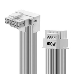 [AONE] 시그니처 12V2x6 PCIe 5.1 모듈러 케이블 (화이트 0.7m), 1개
