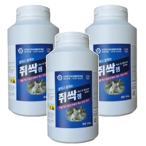 쥐약 퇴치 쥐싹젬 500g 쥐잡는법 쥐약, 1개입, 3개