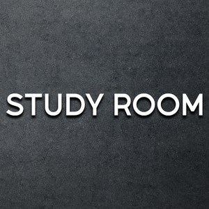 마마픽스 아크릴 도어사인 표지판 화이트, 1개, STUDY ROOM