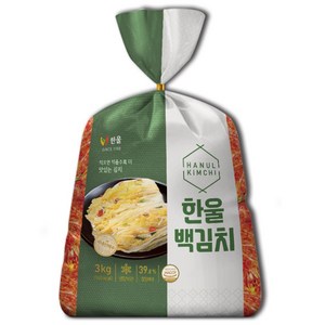 한울 백김치 3kg 반찬 포장김치, 1개