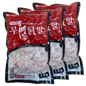 푸드맥스 닭발 원료 무뼈닭발, 1kg, 3개