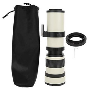 수동 망원 줌 렌즈 흰색 420-800mm 조리개 f8.3-16 줌 카메라 렌즈 캐논 ef-s 마운트 카메라용 장거리 물체 촬영용