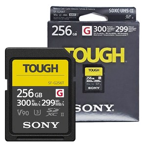 소니 SDXC TOUGH UHS-II U3 V90 터프 SD카드 SF-G256T, 256GB, 1개