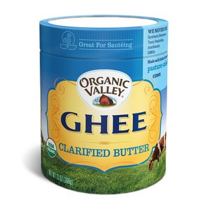 Organic Valley 퓨리티 팜스 오가닉 기(Ghee) 무염 버터 368 g, 368g, 1개