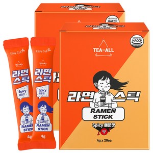 라면 스틱 매운맛, 80g, 2개