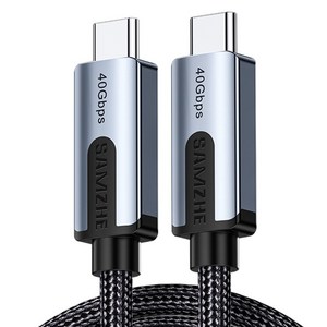 삼지 USB4 8K 40Gbps 240W C타입 to C타입 고속충전케이블, 0.5m, 혼합색상, 1개