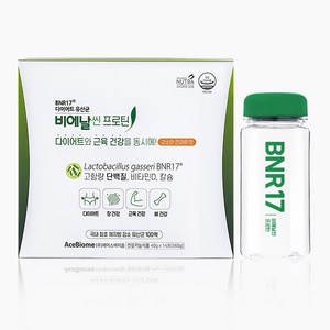 BNR17 장건강 체지방 감소 다이어트 유산균 비에날씬 프로틴 14포 1박스 + 비에날씬 텀블러, 560g