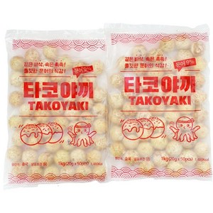 지엔씨푸드 냉동 타코야끼 1kg 9%함유 문어볼 문어빵 타코야키, 2개