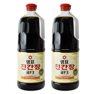 샘표 진간장 금 F3, 1.7L, 2개