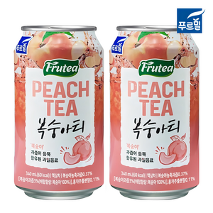 푸르밀 복숭아티, 340ml, 24개