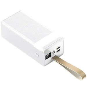 PYHO 여행용 50000mAh 보조배터리22.5W 슈퍼충전 고출력 다용도 LED 조명 안심 보조배터리 아이폰 삼성용, 화이트, HT-T555