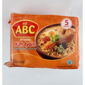 킹푸드 ABC 카리아얌 라면 5입 ABC KARI AYAM 5 PACKS, 5개