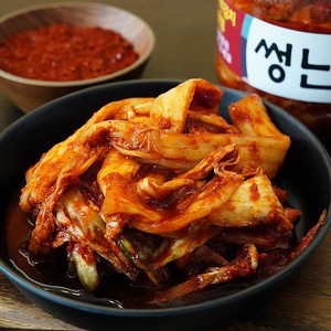 썽난김치 매운 실비 배추 보쌈 포기 김치 매운맛 700g 1kg, 1개