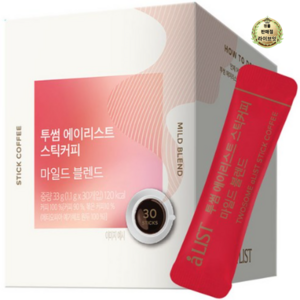 aLIST 투썸 마일드 블렌드 스틱 원두커피믹스, 1.1g, 30개입, 1개