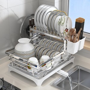 패로성 304 스텐 물빠짐 식기건조대, 2단, 1개, 화이트