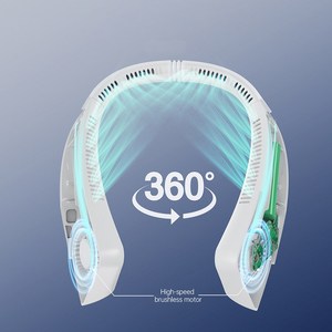 최신형 넥밴드선풍기 목선풍기 1+1 저소음 무소음, 워터블루