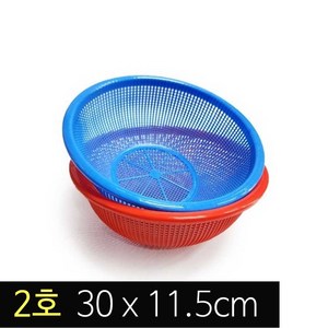 bb 소쿠리 2호 (30cm x 11.5cm) / 콩채 채반 채망 바구니 과일 채소 쌈 물빠짐, bb 원형 소쿠리 2호(레드) 5015(j), 1개