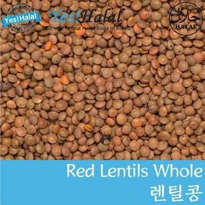 Yes!Global Red Lentil Whole Massar Whole Masoor Dal Whole 렌즈콩 레드 렌틸콩 렌틸빈 마수르달 (900g Canada), 1개, 900