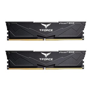 TEAMGROUP T-Foce Vulcan Alpha DDR5 32GB (2x16GB) 5600 CL40 데스크탑 메모리 모듈 RAM AMD 최적화 블랙 (FLABD532G560, DDR5 5600MHz 40-40-40-84