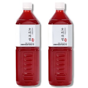 오미자데이 문경 오미자청 대용량, 1L, 2개입, 1세트