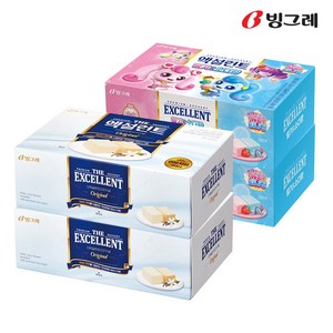 빙그레 엑설런트 오리지널 2개+캐치티니핑 2개 아이스크림, 4개, 800ml