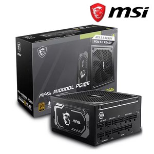 MSI MAG A1000GL 80PLUS골드 풀모듈러 ATX3.1 (정품) PC 컴퓨터 ATX 파워 액티브PFC