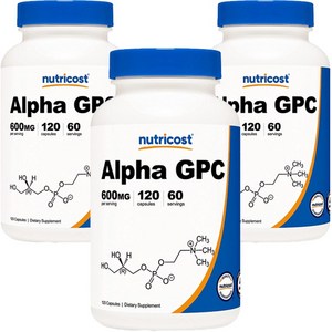 뉴트리코스트 알파 GPC 600mg 캡슐, 120정, 3개