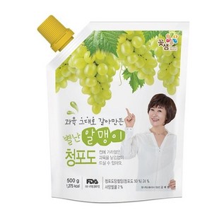 꽃샘 별난알맹이 청포도 음료베이스 500g, 6개