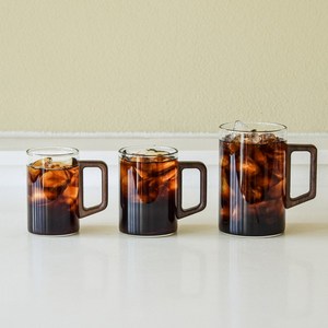 카빈스 홈카페 예쁜 유리잔 내열유리 머그컵 3size, 2개, 700ml, 투명