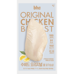 BHC 수비드 오리지널 홀 닭가슴살, 100g, 30개