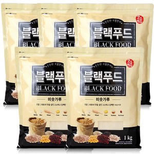 블랙푸드 미숫가루 1kg x5개 곡물명가 선식, 5개