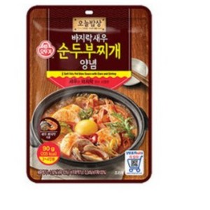 오뚜기 오늘밥상 바지락새우 순두부찌개 양념, 90g, 1개