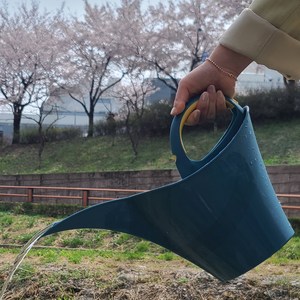 hoyeom 오리부리 물조리개 2L 대용량 흘리지 않는 뾰족한 화분전용 물조루, 그레이, 1개