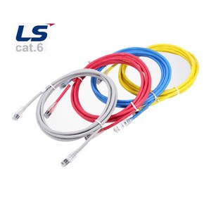 LS전선 CAT6 UTP 랜케이블 수제작 1G 랜선 인터넷 이더넷 LAN, 파랑, 10m, 1개