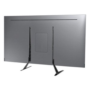 최대 75인치 심플 티브이 장용 티비다리 다이 스탠드 거치대 삼성 LG 엘지 TV 받침대 32 42 43 49 50 55 60 65 70 75인치 호환, 블랙, 1개