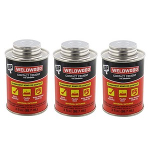 DAP 00107 Weldwood Original Contact Cement 3 oz - 3 Pack DAP 00107 Weldwood 오리지널 접촉 시멘트 3온스 - 3팩, 3개, NaNg