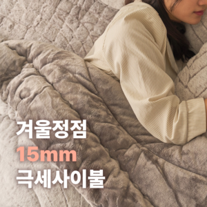 [당일출고] 에그룸 시그니처 HOT 15mm 장모 극세사 겨울 차렵이불 3colo