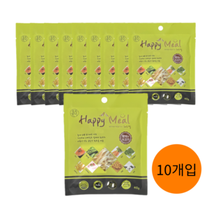 [똑똑한끼] 해피밀 소프트사료 황태와소고기 샘플, 10개, 40g, 소