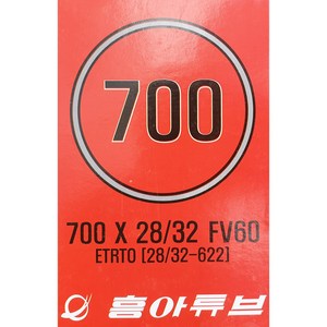 1+1 흥아 700x28c FV 60mm 로드 하이브리드 자전거 튜브 프레스타, 2개