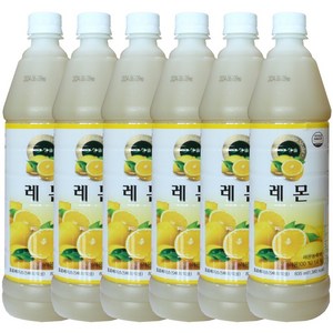 청솔 레몬 음료 원액, 6개, 835ml