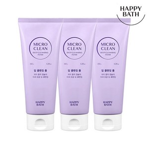 해피바스 마이크로 딥클렌징폼 150g*3입, 150g, 3개