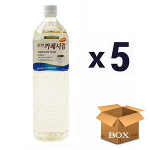 청정원 카페시럽화이트 1.5L (6개1박스)+DY시럽펌프, 5개