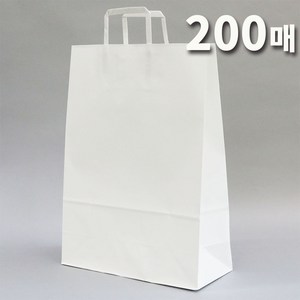 애브리플러스 크라프트 종이쇼핑백 종이가방 10개 50개 100개 200개, 화이트, 200장