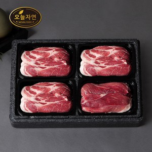 [오늘자연] 한돈 스페셜 구이세트 4호 1.6kg (목살 3팩+앞다리살 1팩)/팩당 400g, 1개